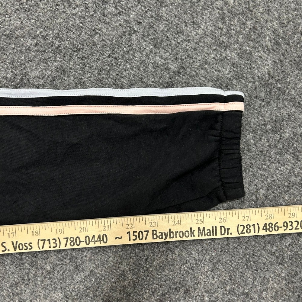 Adidas Joggers Womens Size L Black Regular Fit 3-Stripe Cuffed Athletic Pants - Picture 4 of 9